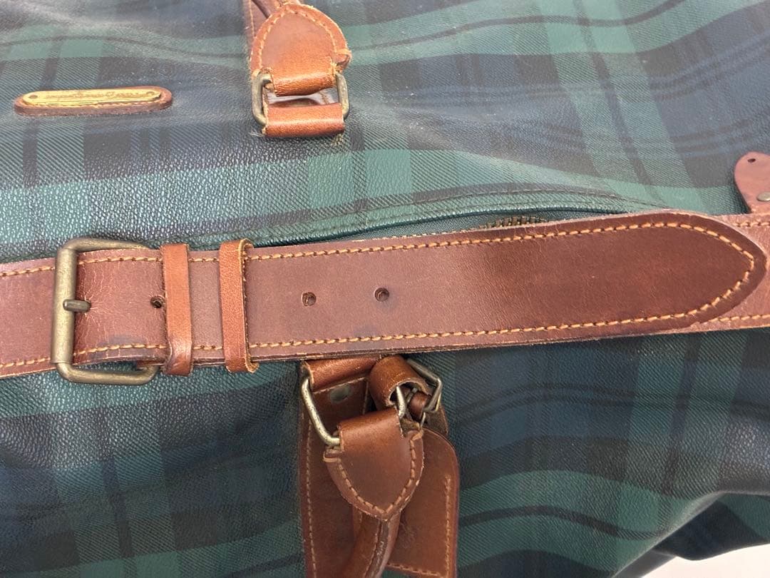 POLO RALPH LAUREN ボストンバック チェック柄 グリーン