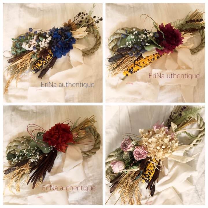 49 しめ飾り しめ縄 正月飾り ドライフラワー スワッグ インテリア 雑貨