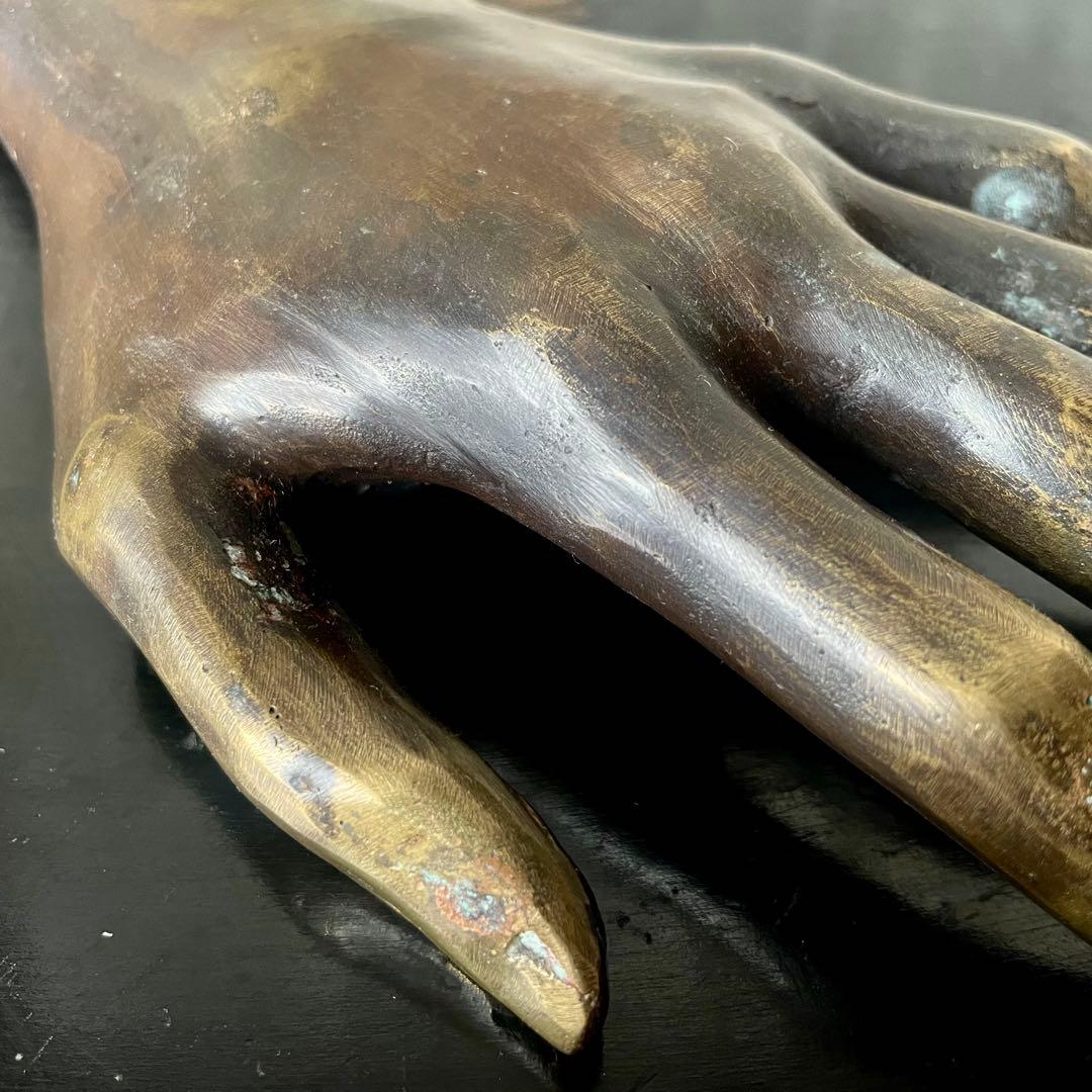 【希少】ブロンズハンドオブジェ　等身大　フランスアンティーク　店舗什器ジュエリー