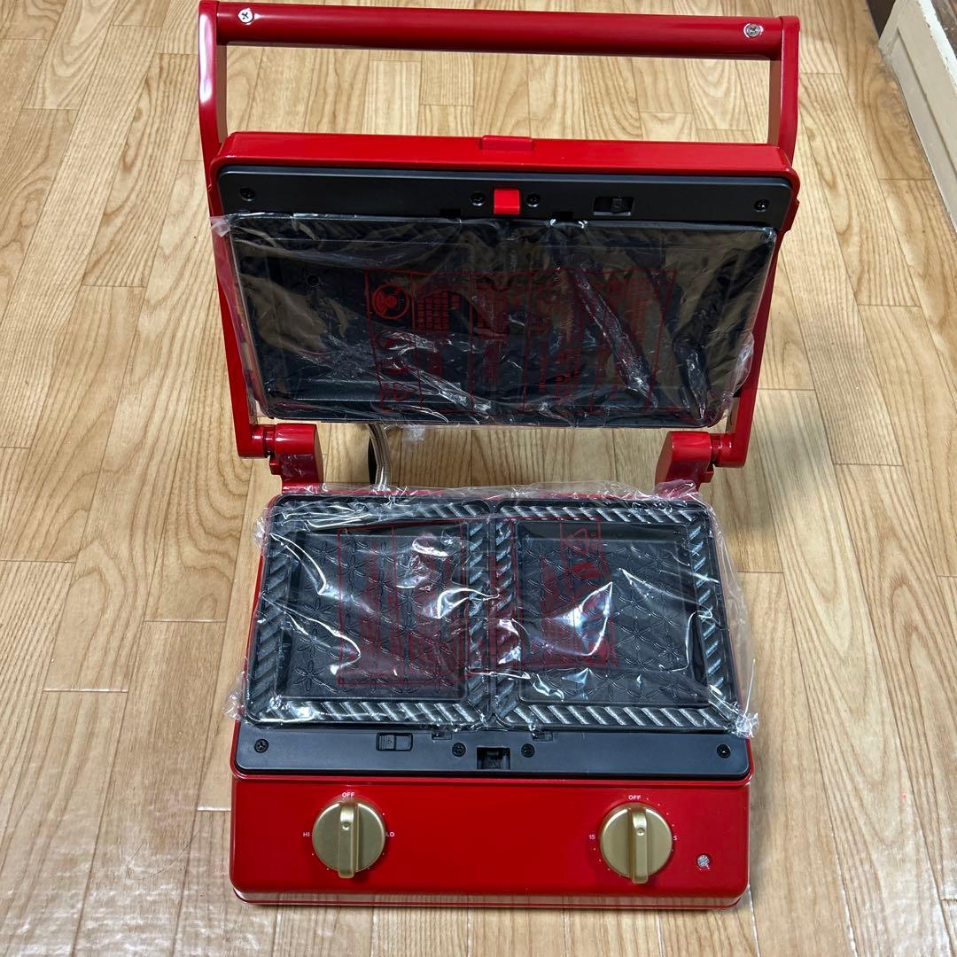 新品☆未使用　BRUNO グリルサンドメーカーダブル　レッド　ブルーノ