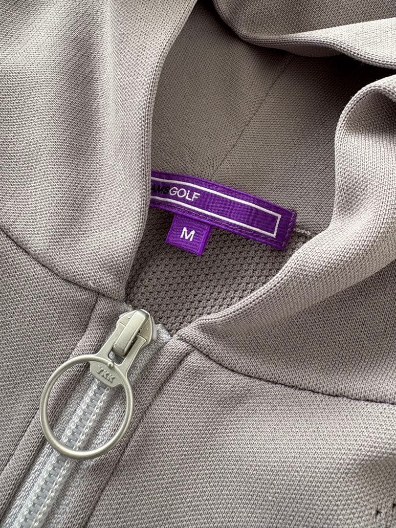 BEAMS GOLF ハイゲージニット ダブルジップパーカー
