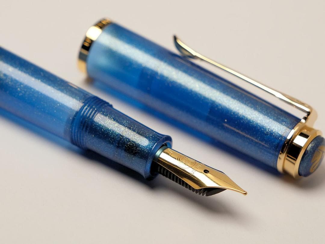 【Amami 新品文具】 Pelikan 特生 M200 ゴールデンラピス万年筆