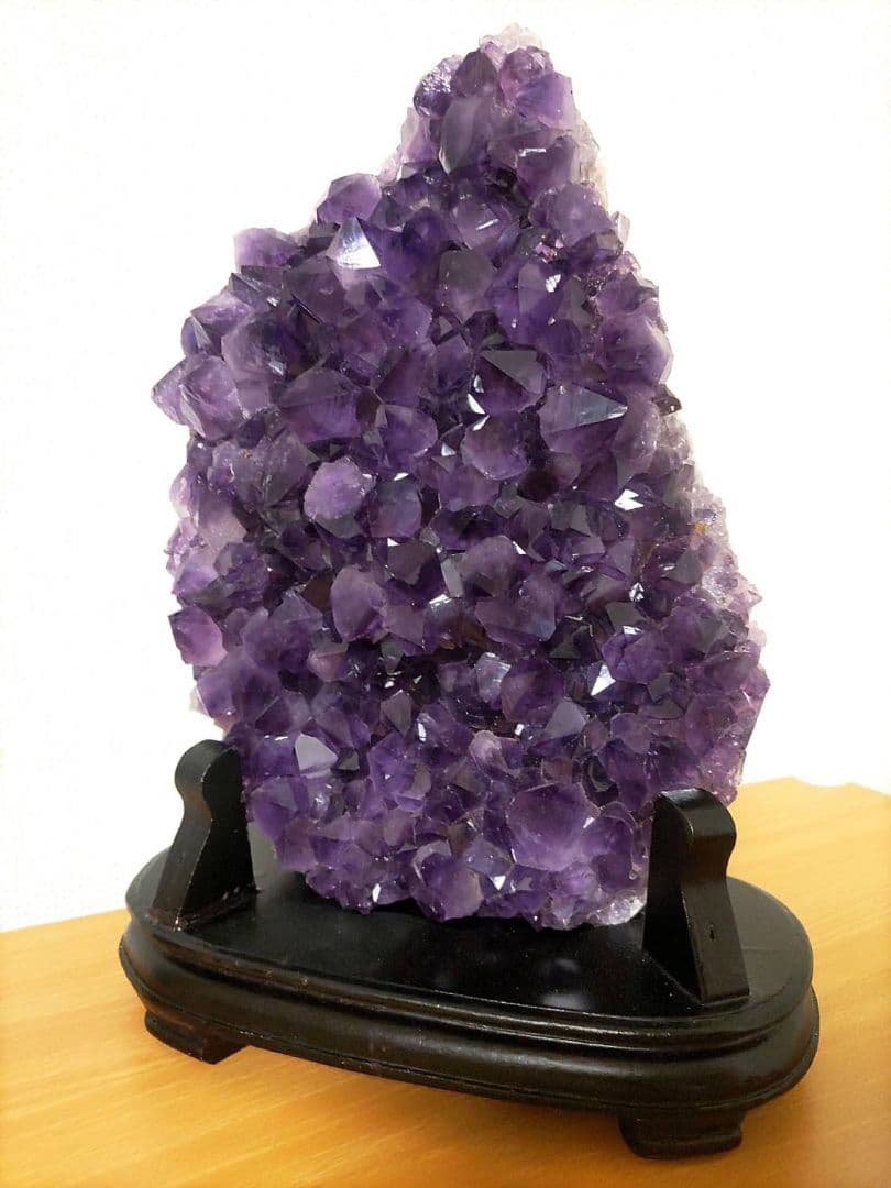 台座付き美結晶☆天然石アメジストクラスター原石パワーストーン鉱物4.2kg紫水晶