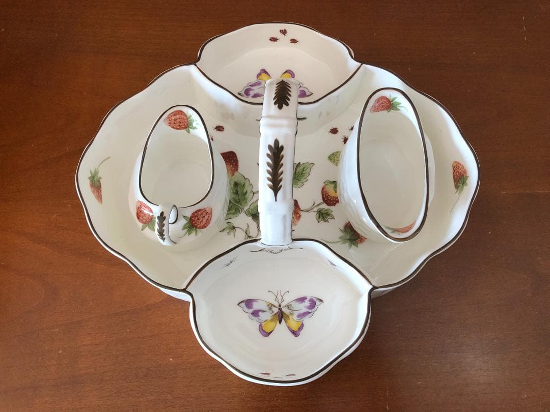 ストロベリーバスケット 3点セット ☆ Coalport コールポート