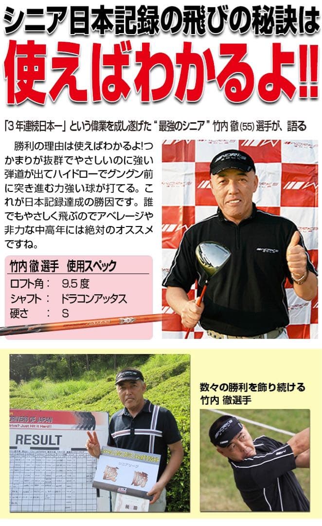 【単品ヘッド】日本一404Yでステルスより飛ぶ! ワークスゴルフマキシマックス