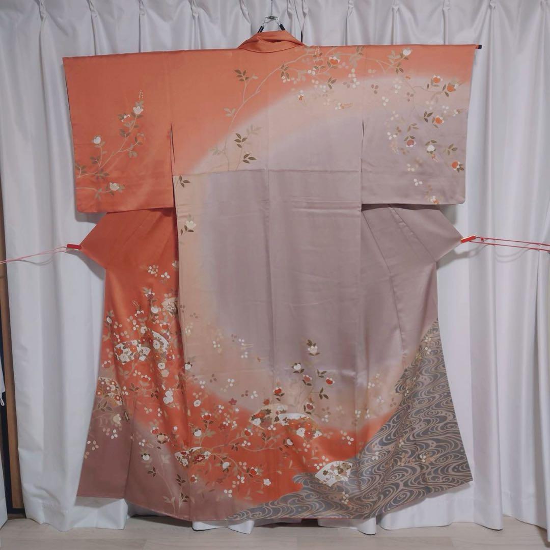 正絹　友禅　訪問着　フルセット　長沼静着物学院　ミト