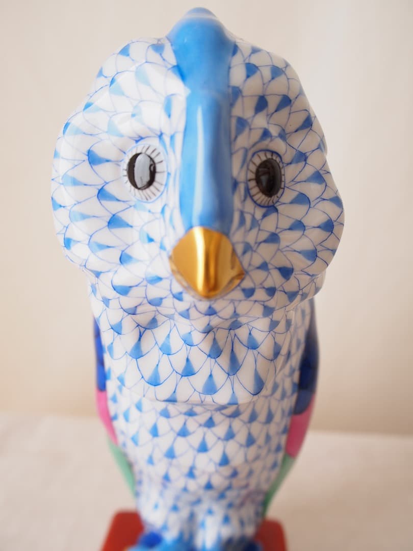 ヘレンド　Herend 梟(フクロウ)　ハンドペイント　フィギュリン　置物