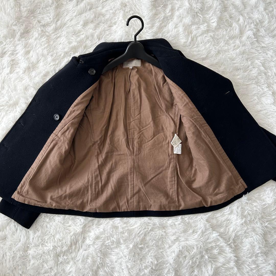 【高級カシミヤ混】マーガレットハウエル　ウールコート　Pコート　美品　アウター