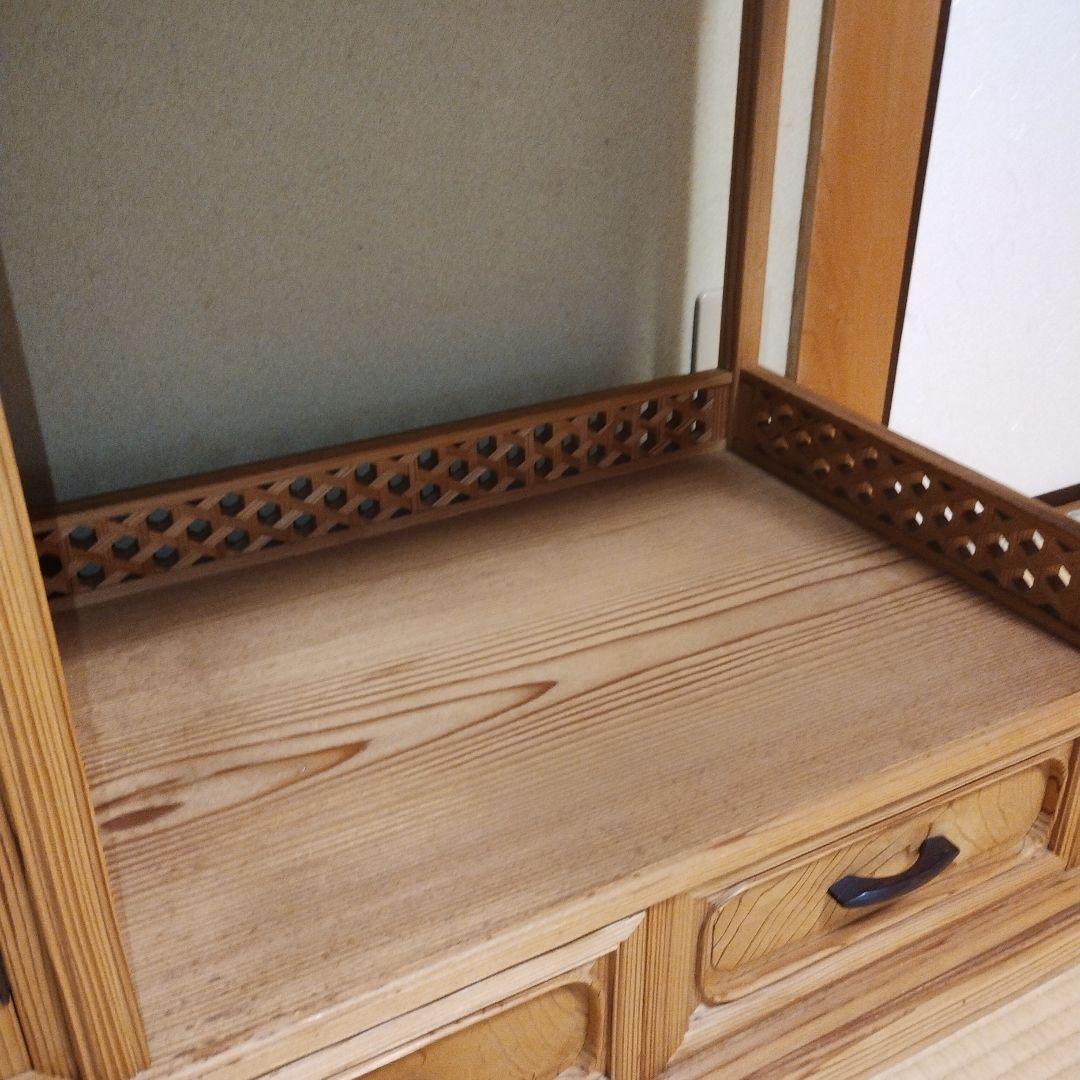 木製　秋田杉　茶棚　 引き出し付き