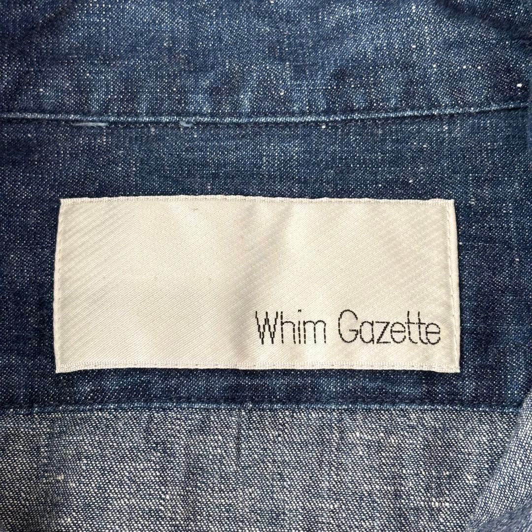 美品　ウィムガゼット デニムシャツ 長袖 羽織 ブルー