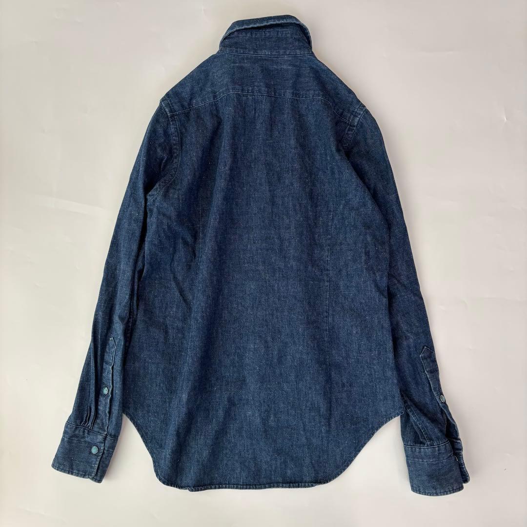 美品　ウィムガゼット デニムシャツ 長袖 羽織 ブルー