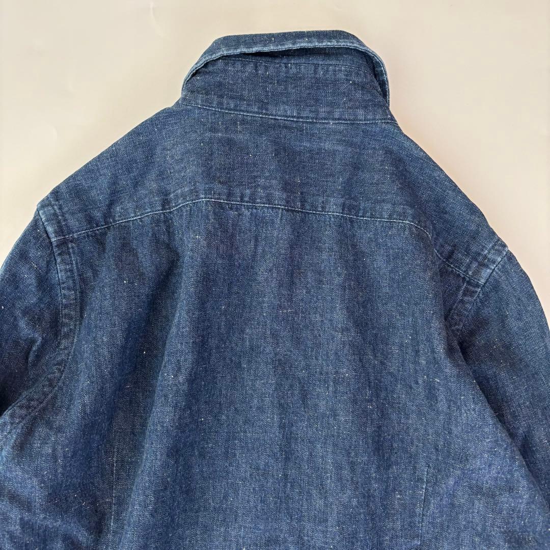 美品　ウィムガゼット デニムシャツ 長袖 羽織 ブルー
