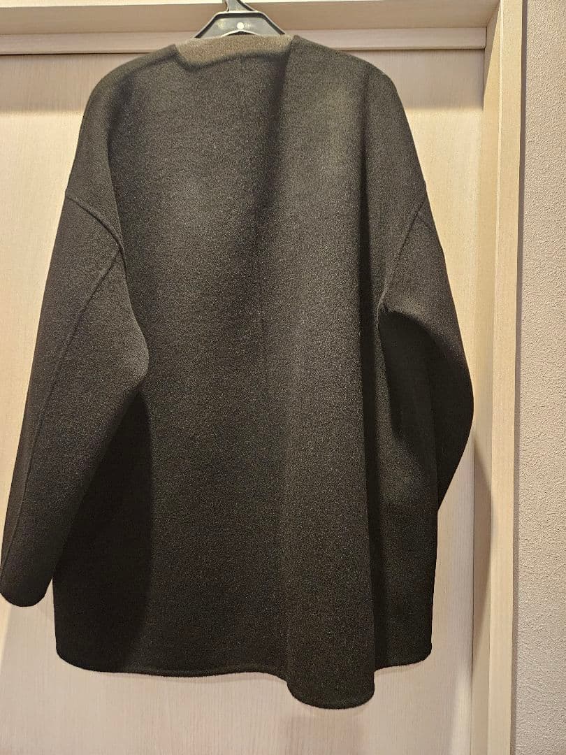 トレフルプラスワン　ダブルフェイスウールコート　ブラック