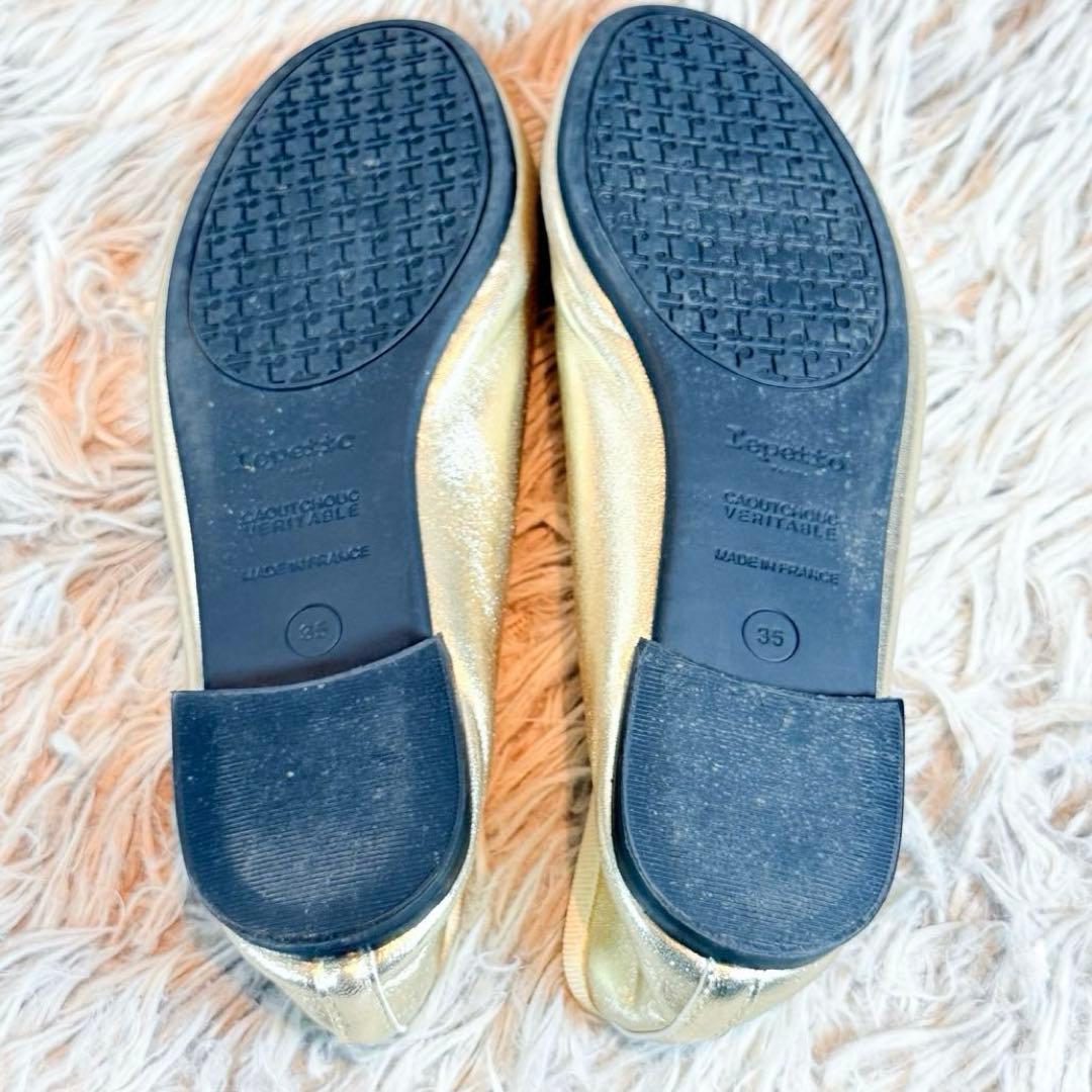 【美品】repetto レペット バレエシューズ フラットシューズ ゴールド