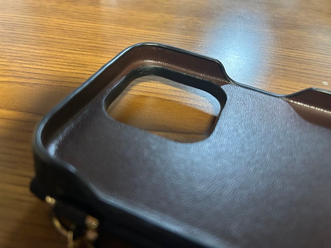 CHANEL iPhone14用ケース ブラック キャビアスキン