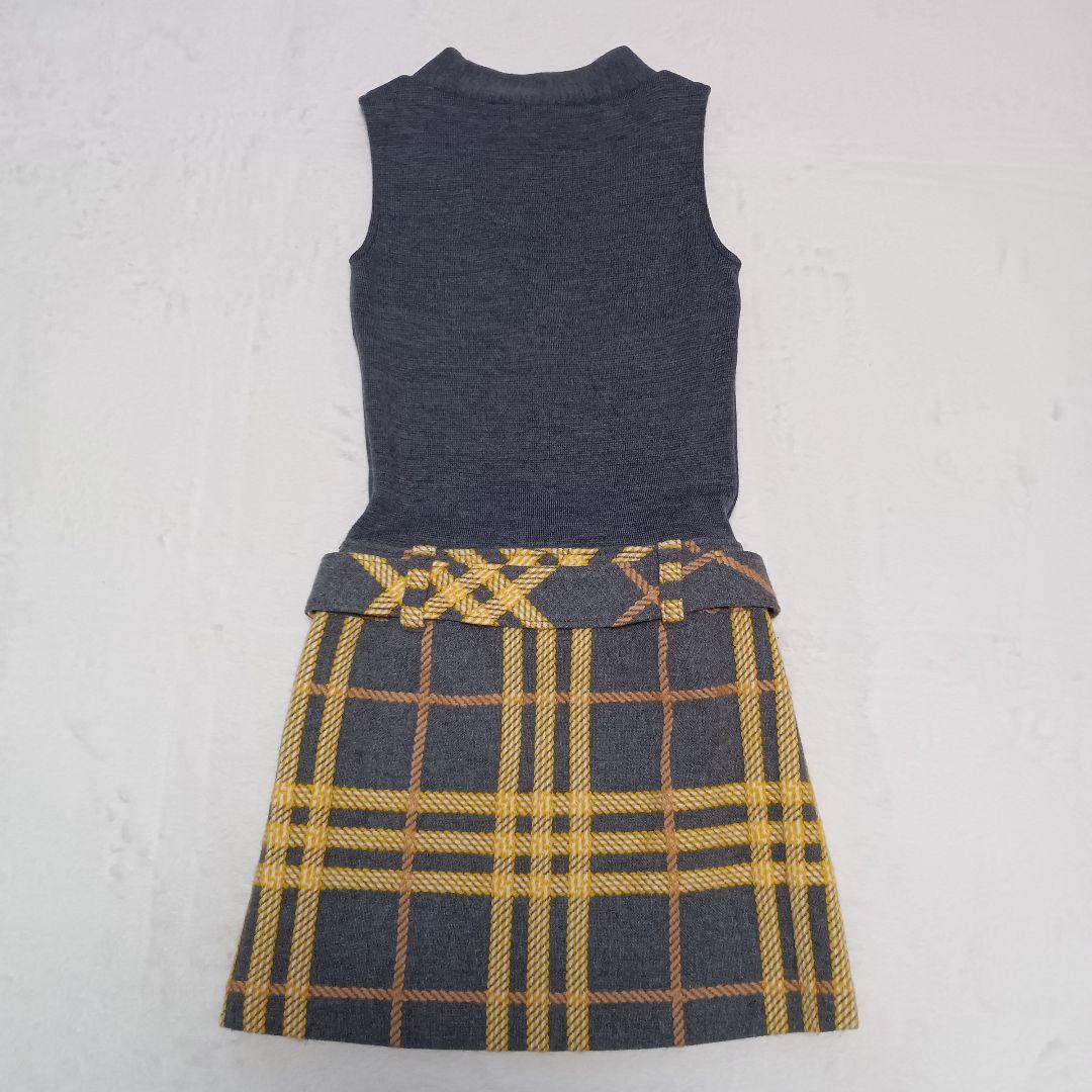 BURBERRY　バーバリーブルーレーベル　ニットワンピース　ドッキング　ベルト