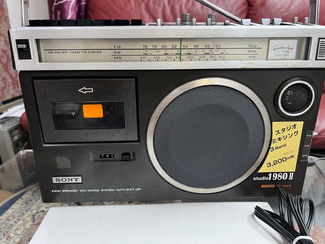 ソニー SONY CF-1980Ⅱ ラジカセ オーディオ機器動作品ビンテージ中古