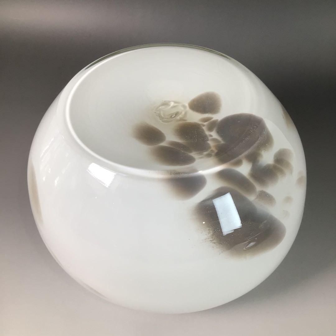 Ｒ７６４　水指　『笹川光友造』『大徳寺　太田大梅　箱書』『硝子水指』　共箱