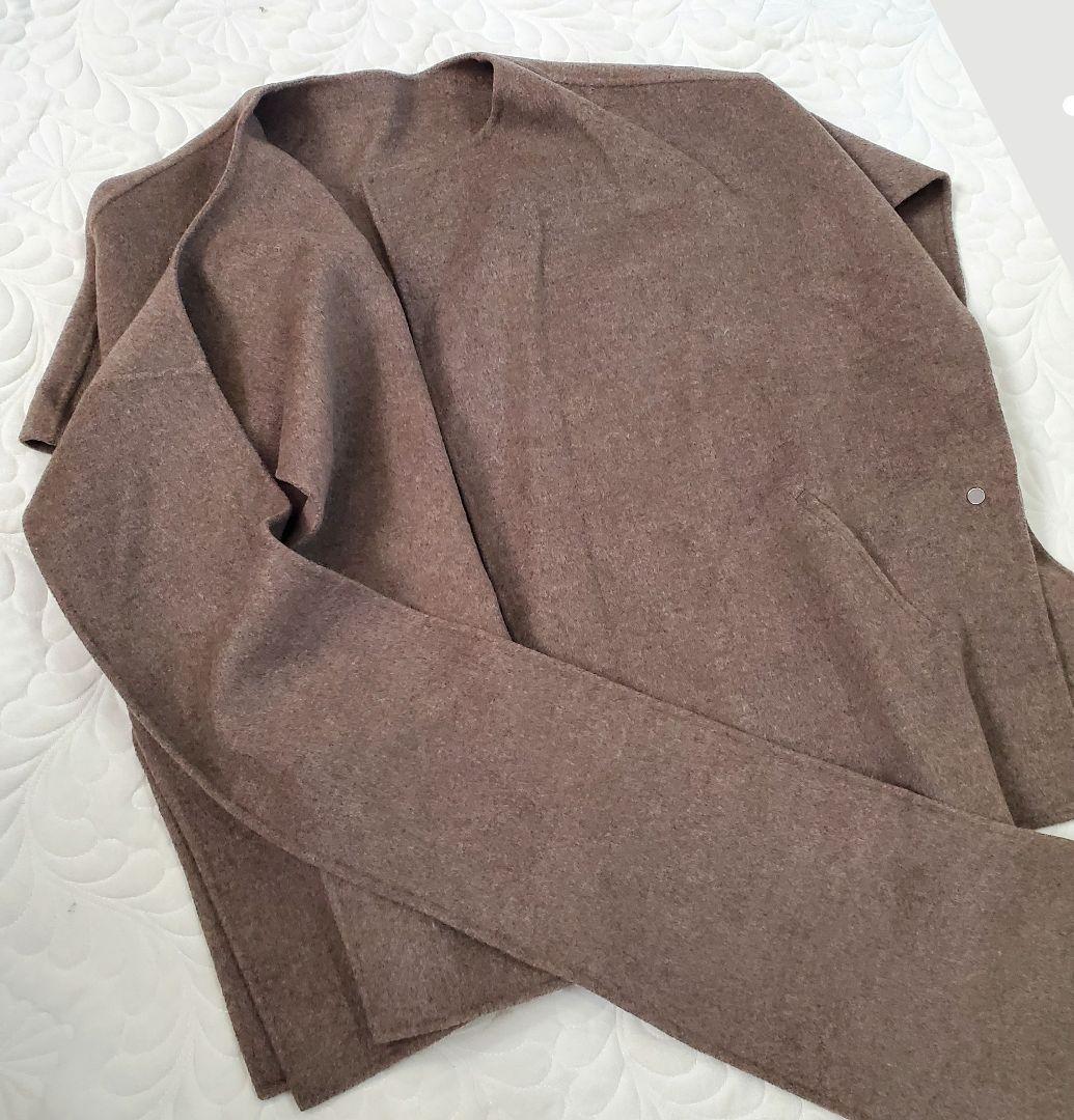 ヴェルメイユパーイエナ ダブルフェイスショートマントコート　ポンチョ ストール