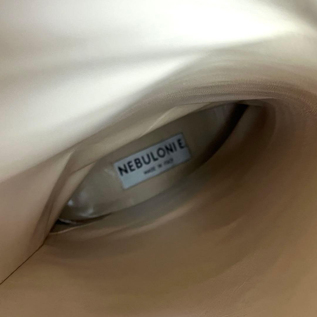 37 ネブローニ ロングブーツ ホワイト 白 レザー 24