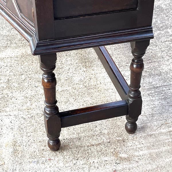 アンティーク　カップボード　バーキャビネット　飾り棚　上下分解可能