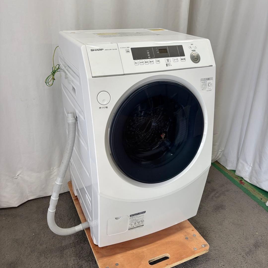 942⭕️ドラム式洗濯機　SHARP　10キロ　右開　中古　安い　綺麗　設置無料