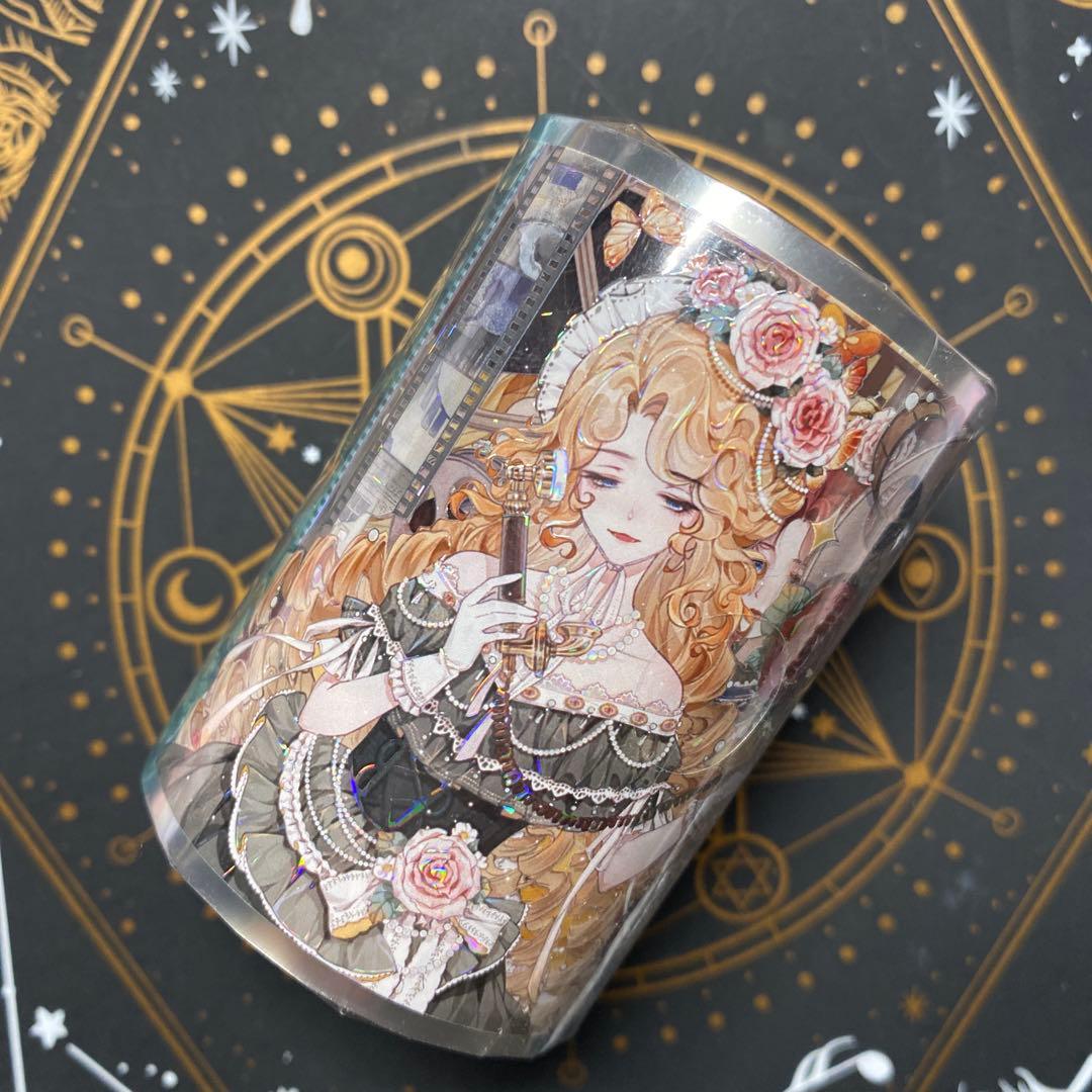 【L】海外　10m巻　貝殻光マスキングテープ　人物系/動物系/お花系/装飾系