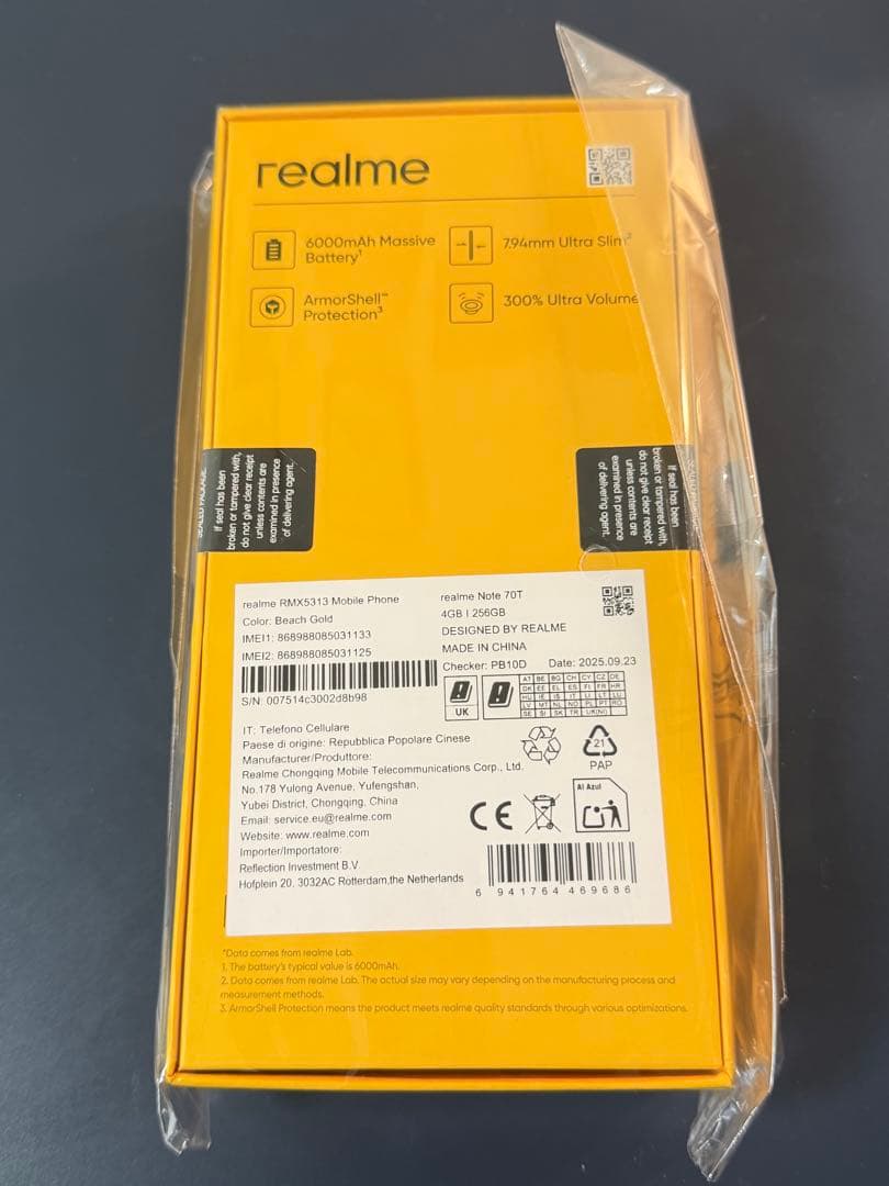 realme Note 70T スマートフォン4-256GB新品未使用
