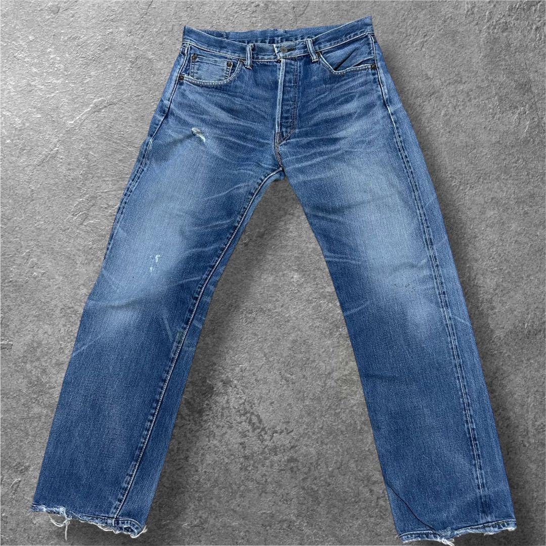 W34 LEVI'S 501XX 1955年復刻 日本製 BIGE 赤耳 デニム