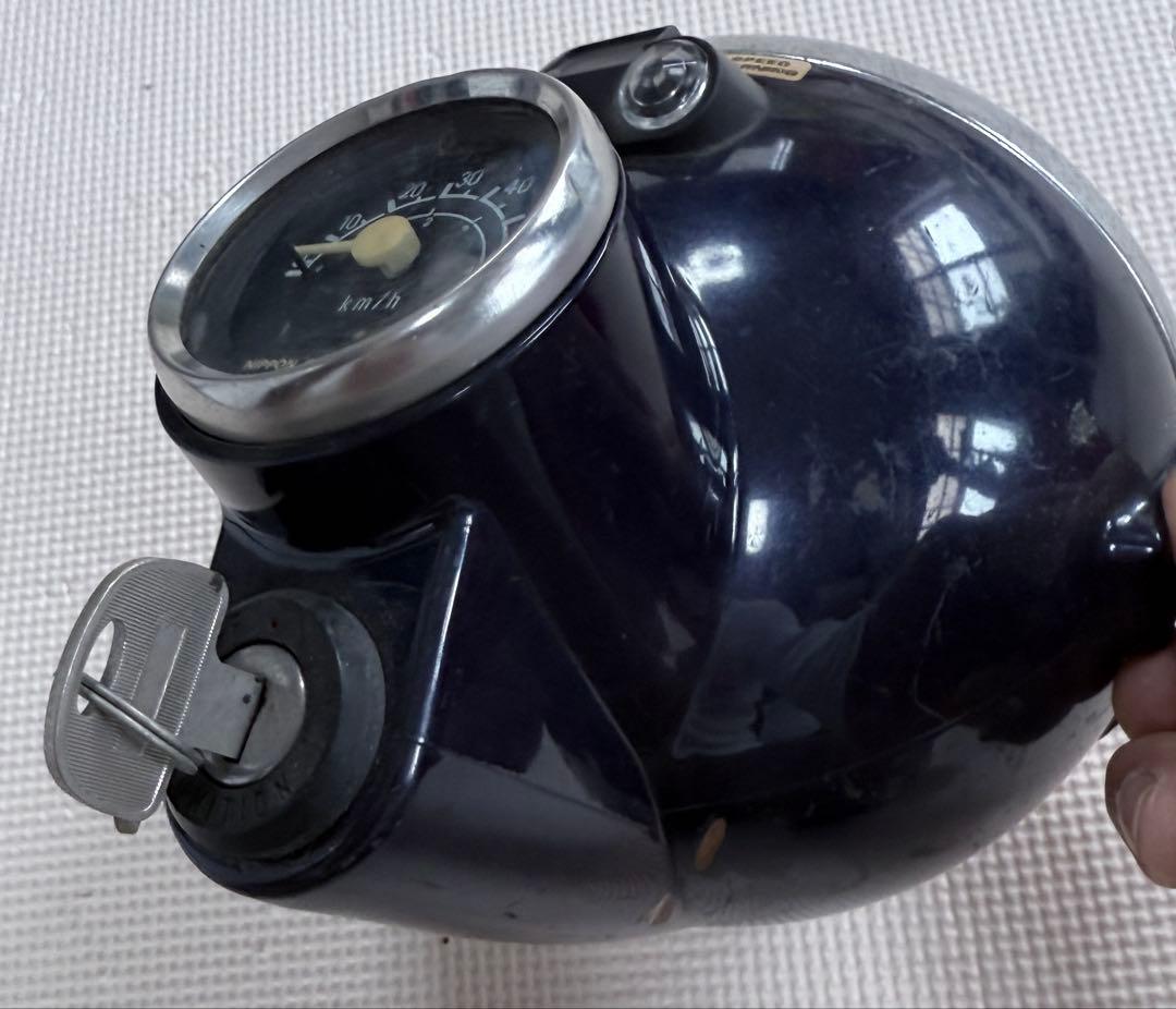 HONDA モンキー ヘッドライト 鍵+メーター付 青系