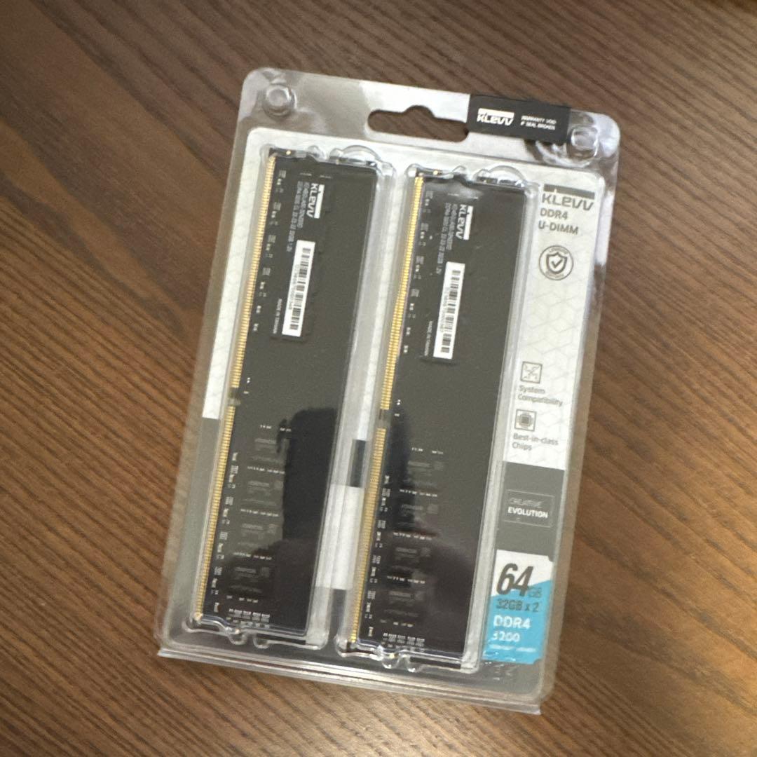 w*a様 DDR4 3200MHz 32GB × 2枚 KLEVV 64GB R