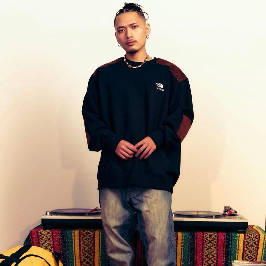 ノースフェイス Backmagic限定 Sweat Crew【XL】ブラック 黒