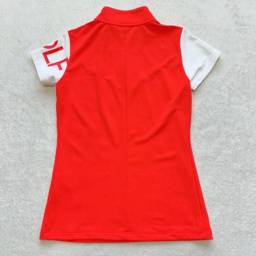 極美品　近年　デサントゴルフ　セットアップ　プリーツ　スカート　オレンジ