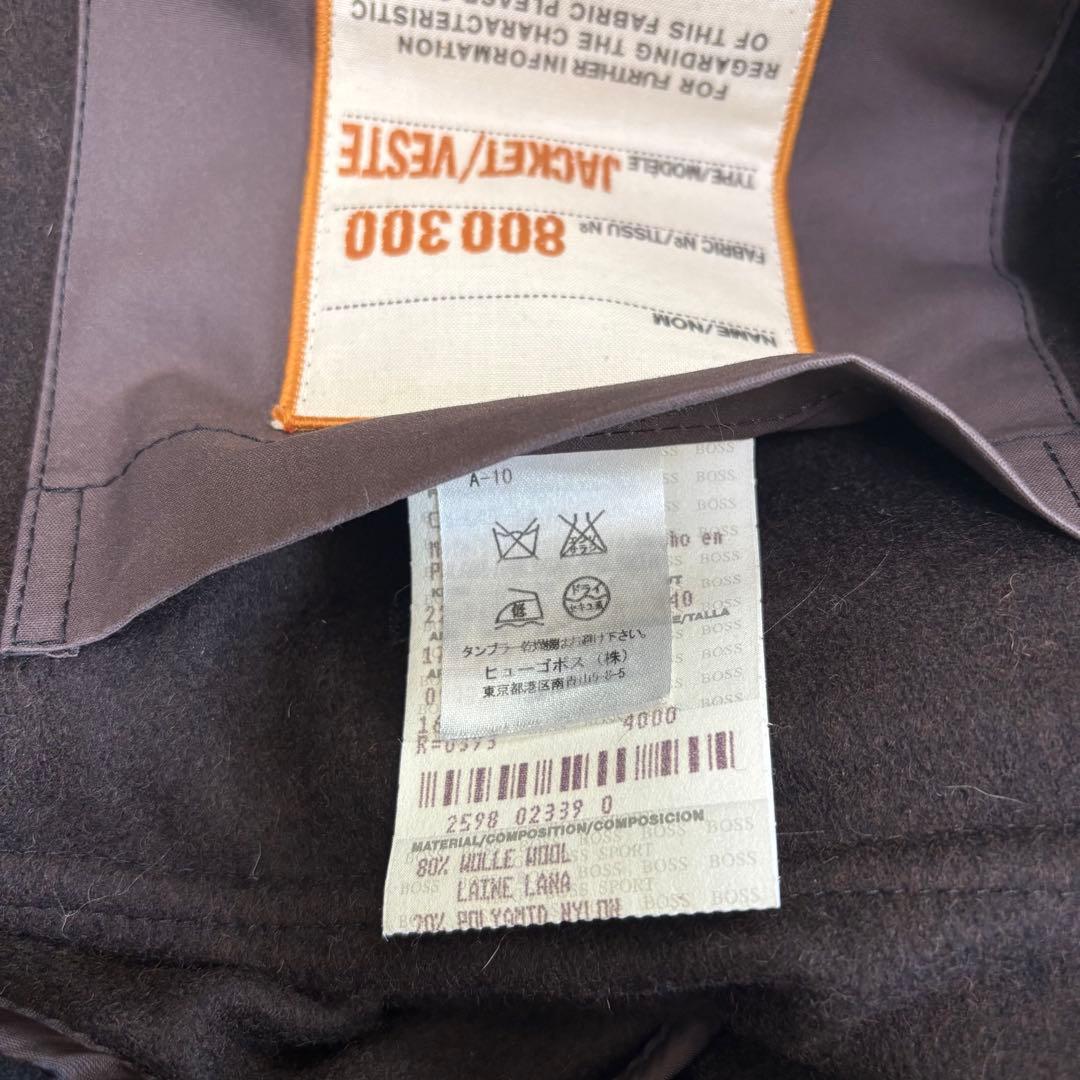 HUGO BOSS ヒューゴボス ダッフルコート 黒 アウター 4462