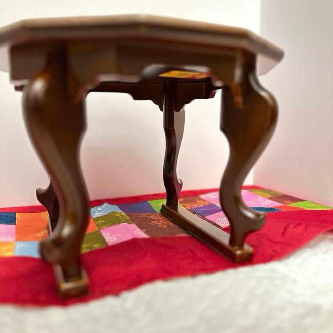 韓国ソバン(小盤) 12角　虎足盤　アンティーク調　新品　李朝　漆塗ミニテーブル