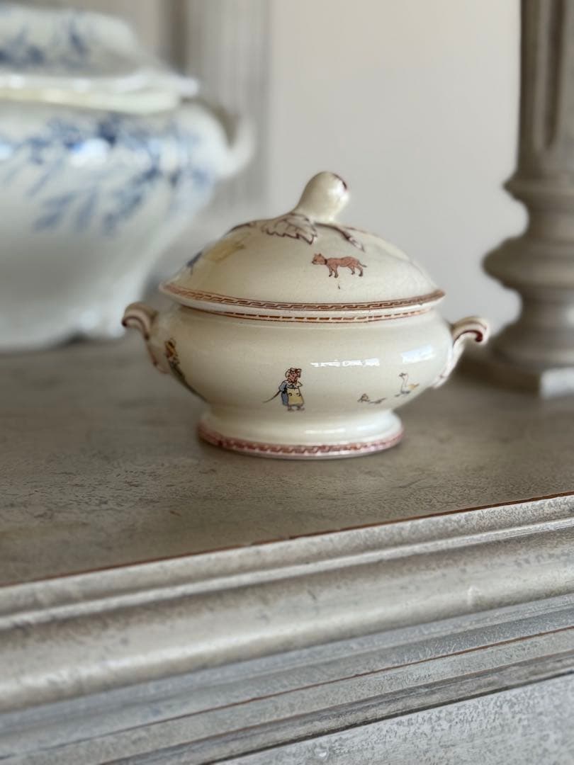 フランスアンティークサラグミンヌケイトグリーナウェイ小さなディネットスーピエール