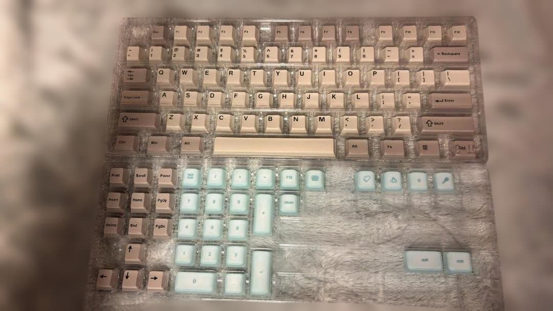 EPOMAKER P87 キーボード＋AegisSil キーキャップ(Blue)