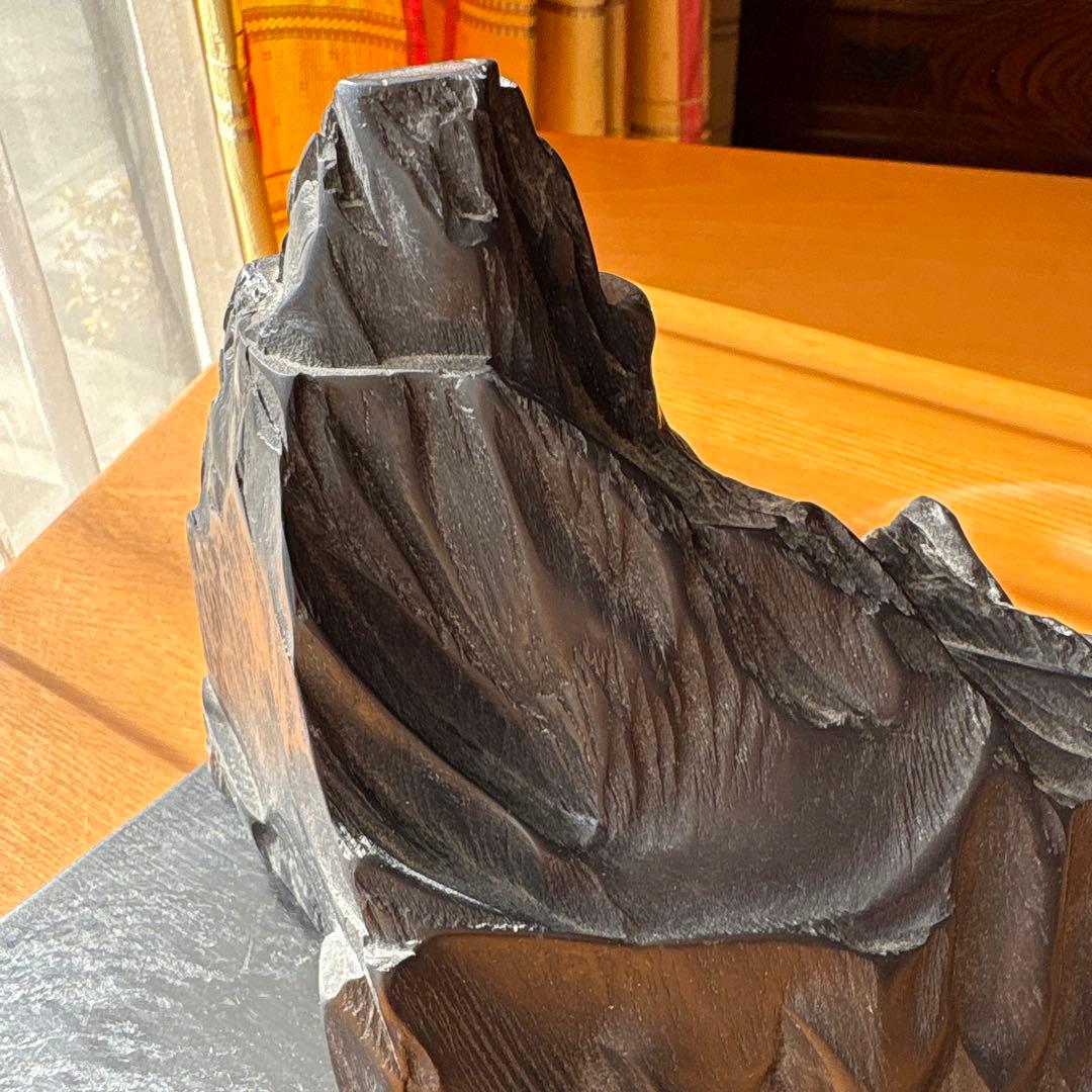 那智黒石 台座付 原石 鑑賞石 天然石 約3.3kg