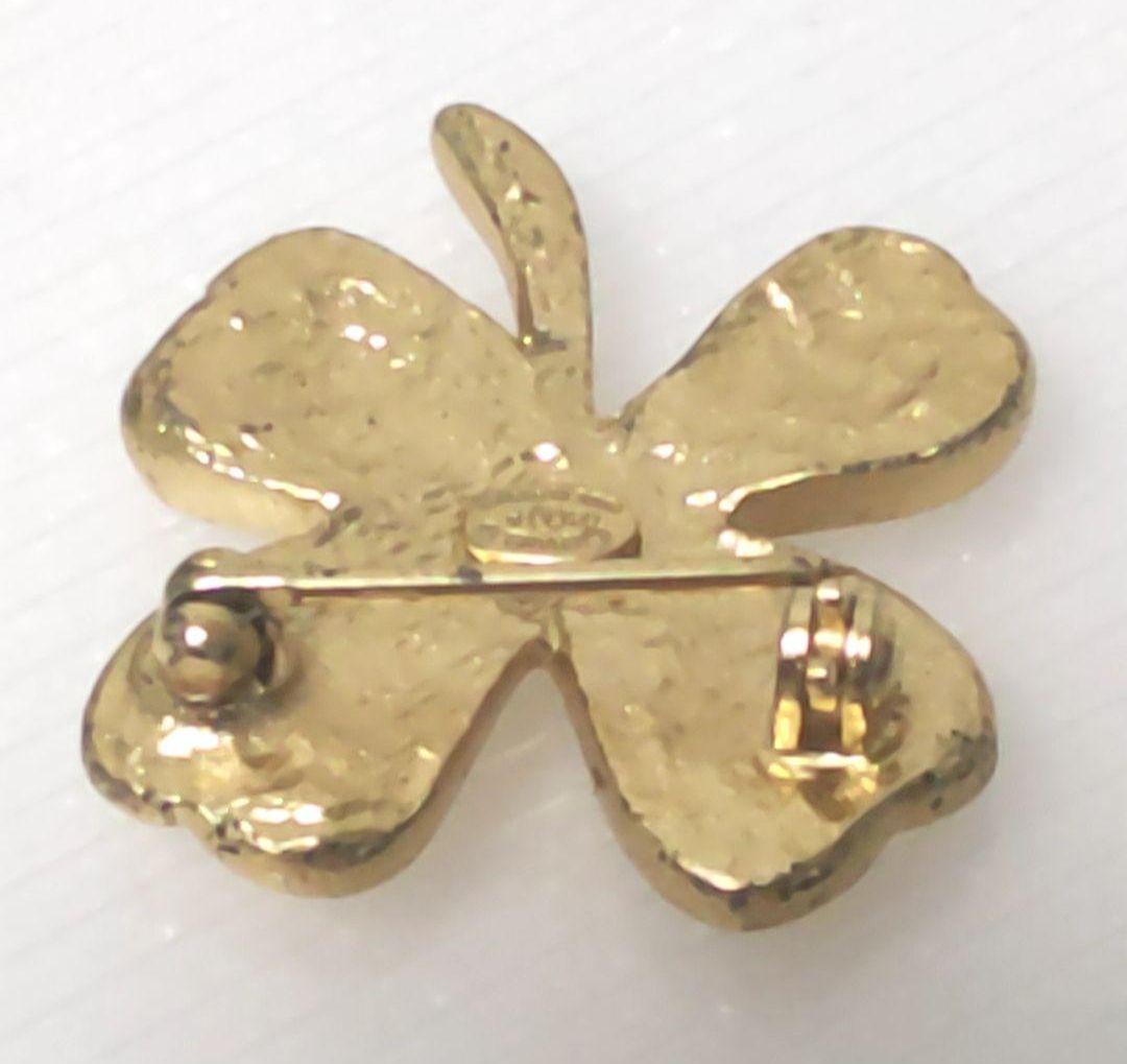 CHANEL シャネル ココマーク ブローチ クローバー 四つ葉 ブローチ GP