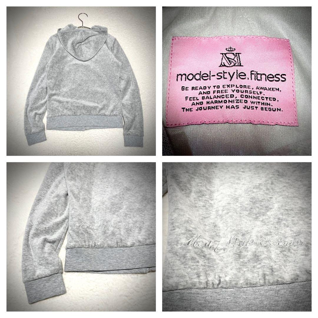 美品 ベロア セットアップ Y2K サウナスーツ スタイルアップ Ｍ グレー