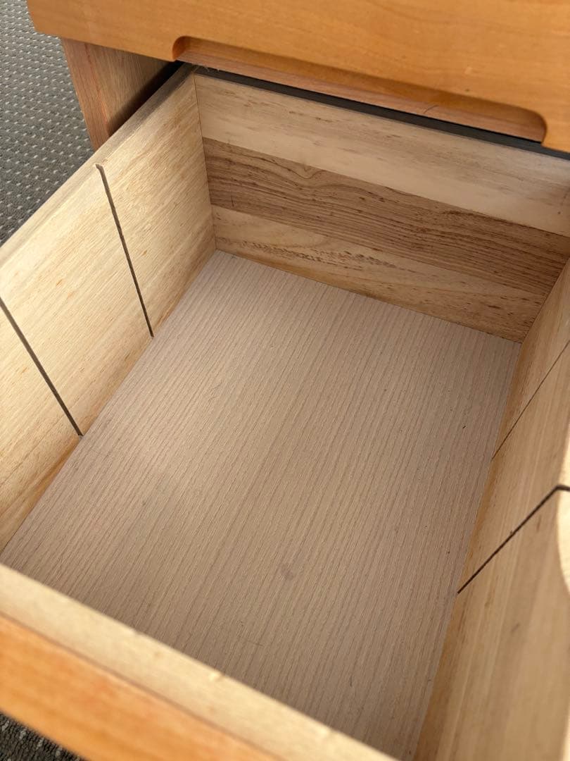 【宮城県引き取り限定】堀田木工所　ウッディ　アルダー無垢材学習机デスクセット