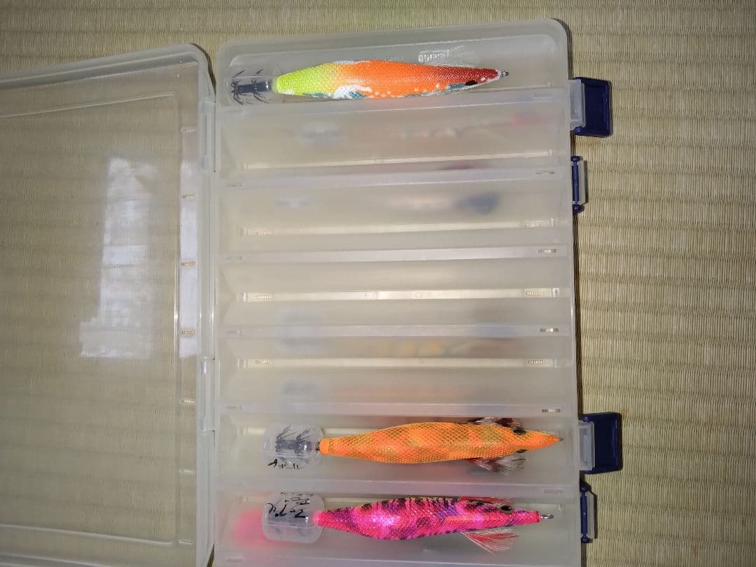 y’s　餌木51本と明邦バケットマウスBM-5000セット、ルアーボックス