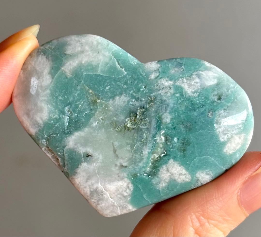 Ruby様　グリーン桜瑪瑙　ハート　雫