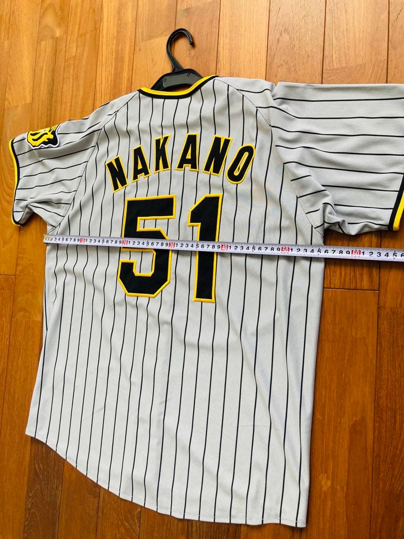 阪神タイガース ビジター　ユニフォーム 中野拓夢　メンズM ミズノ 刺繍　中野
