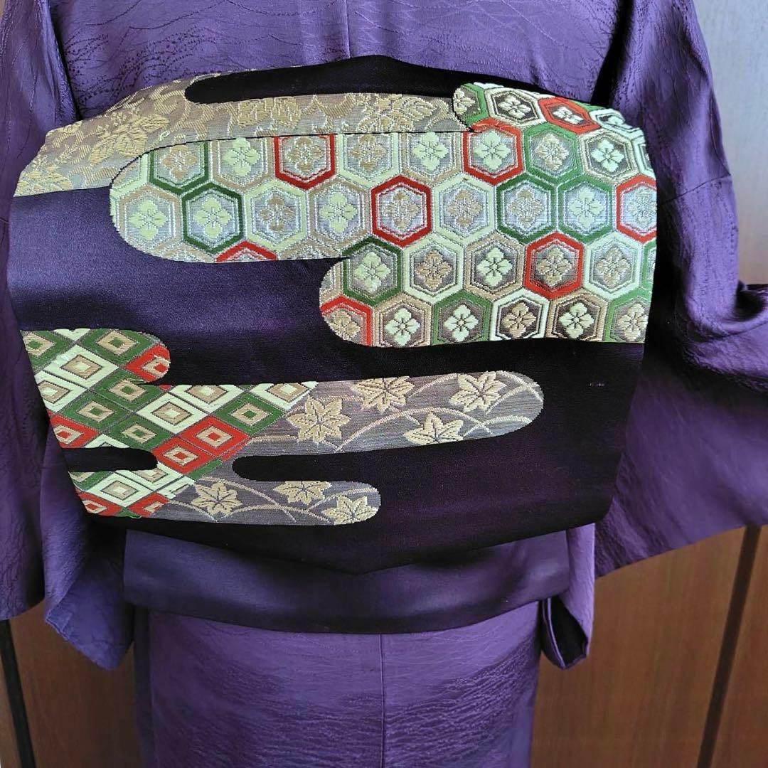 み*み様 美品　袷　式典用　普段用　地紋　色無地　フルセット　ゆったり