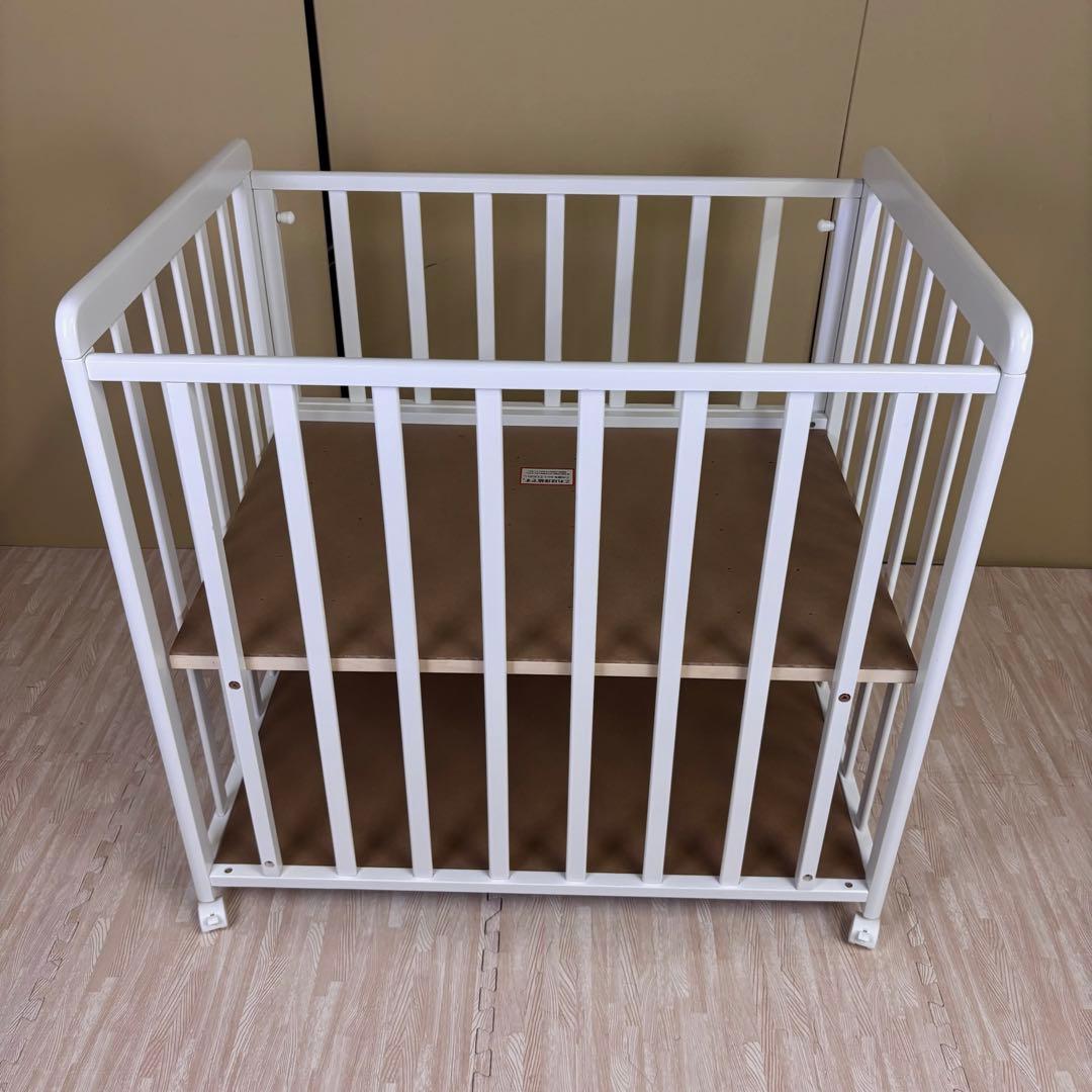 除菌清掃済　☆超美品☆　ミニベビーベッド　ホワイト