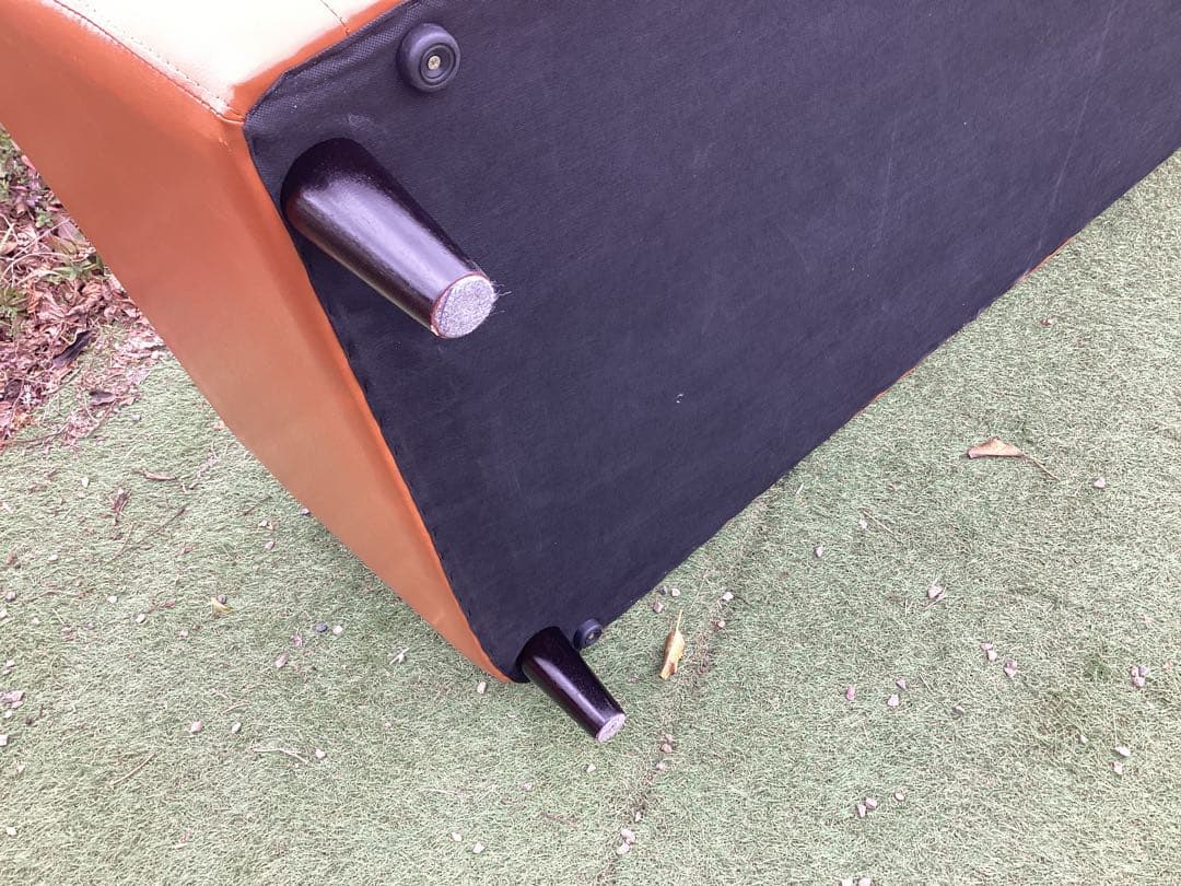 キャメル　2人掛け　ソファ　美品　椅子