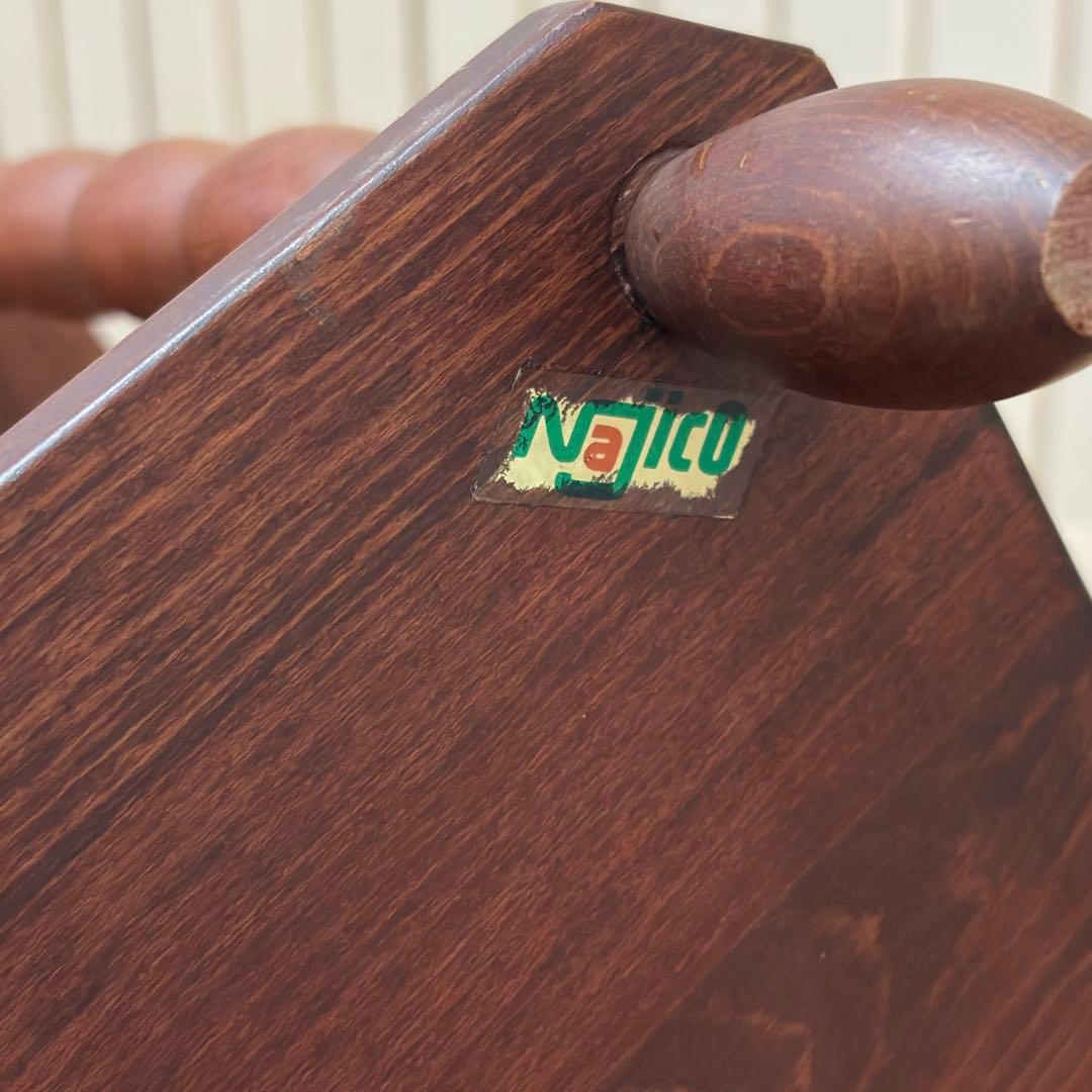 ナジコ Najico コーナーシェルフ 4段 木製 天然木 アンティーク ラック