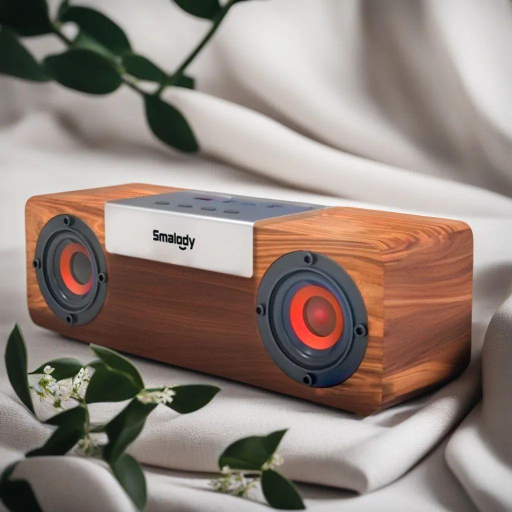 10W ワイヤレススピーカー 木製