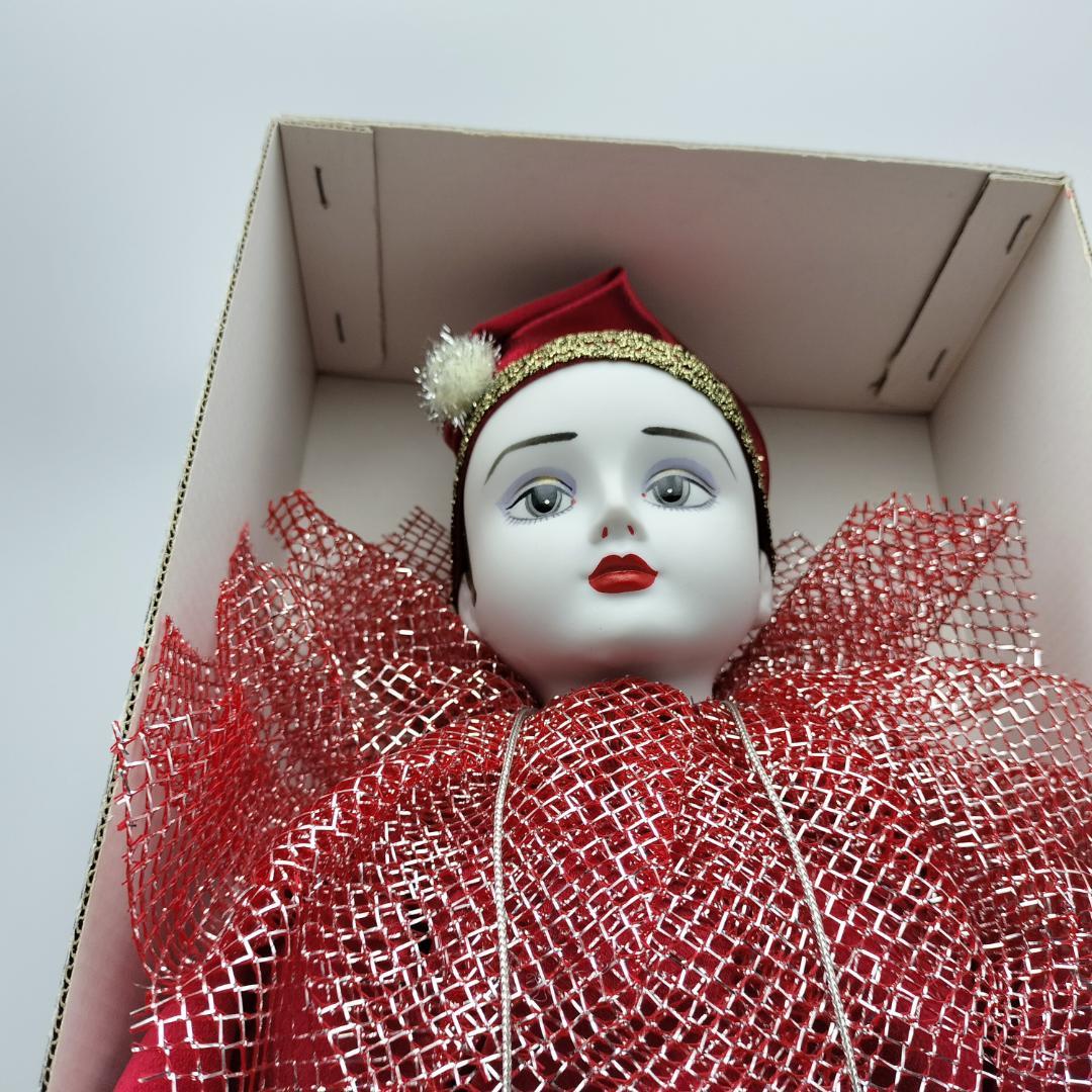 【極美品】1986年製 三協 陶器製 ピエロ人形 52cm ビスクドール風